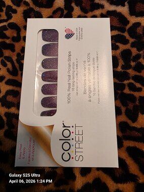 Color Street Nail Polish Strips NEW Bordeaux Glitz